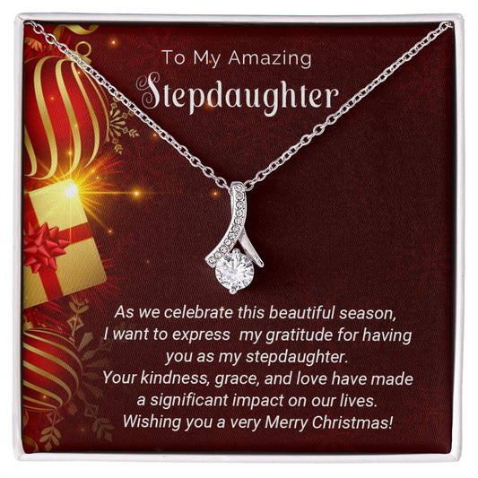 Amazing Stepdaughter | Christmas Gift for Stepdaughter | Sparkling Necklace