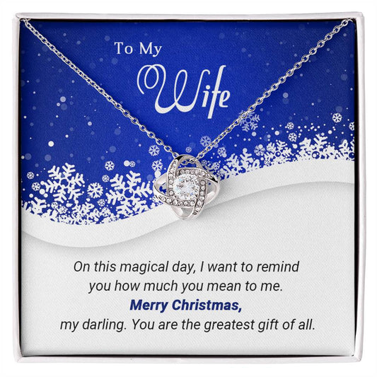 My Darling Wife You Are The Greatest Gift Of All | Christmas Gift for Wife | Love Knot Necklace