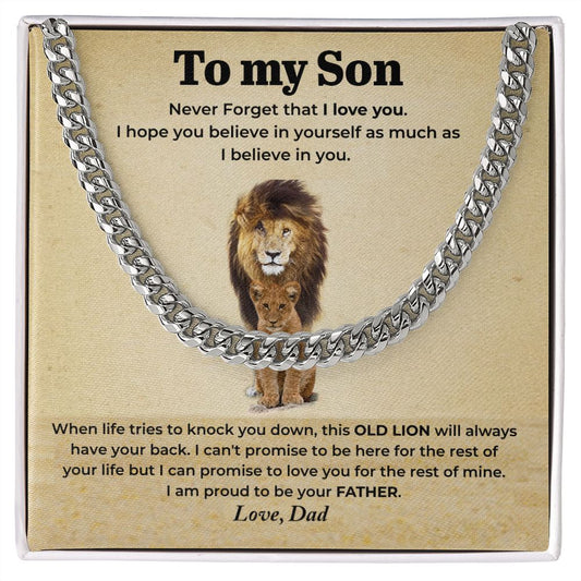 To My Son | Believe in Yourself | I Believe in You | Cuban Link Chain from Dad