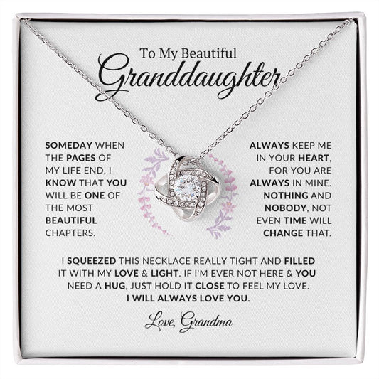 To My Beautiful Granddaughter | Always Love Knot Necklace