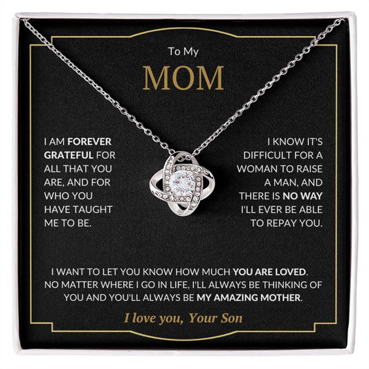 Gift For Amazing Mother From Son | I'm Grateful for You | I'm Thinking of You Necklace