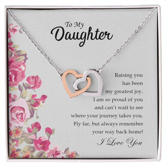 To My Daughter | Interlocking Hearts Necklace