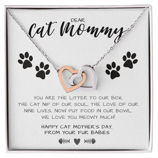 Dear Cat Mommy Mother's Day | Interlocking Hearts | From Fur Babies